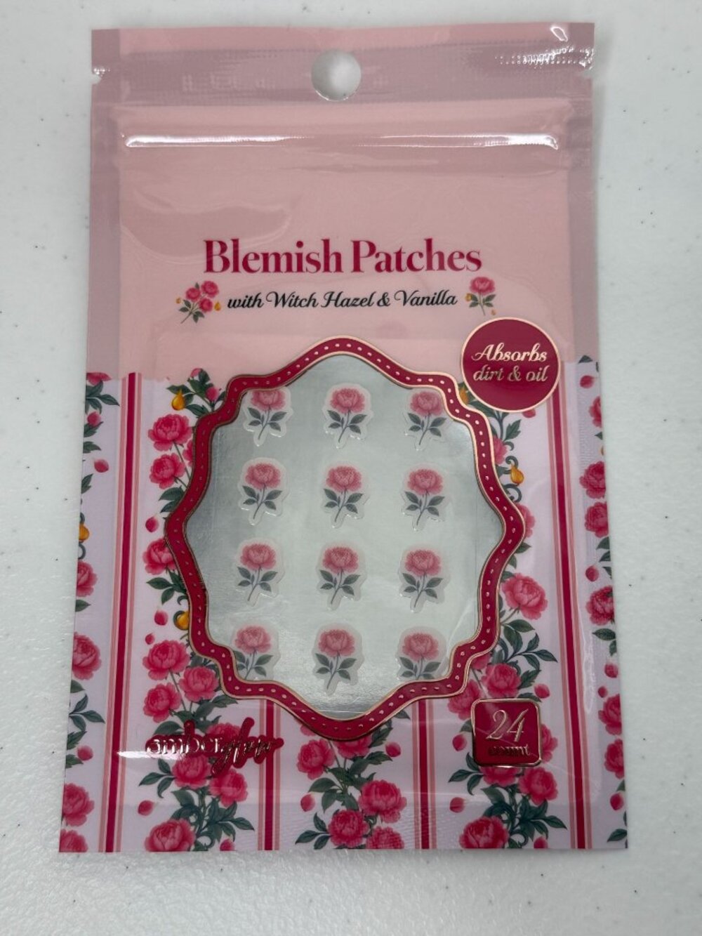 Amber Glow Rose Blemish Patches 24 Count Acne Spot Patches